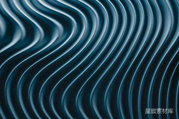 高清摄影 这张图片显示了一个蓝色的波浪图案。