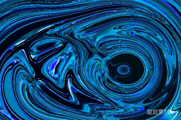 高清摄影 中间有一个黑色中心的蓝色漩涡。