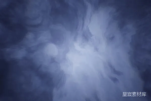 高清摄影 暗蓝色光线下飘动的烟雾