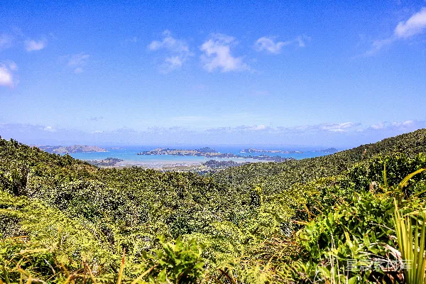高清摄影 从山上俯瞰热带岛屿的美景