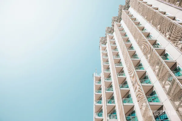 高清摄影 一座带阳台的建筑