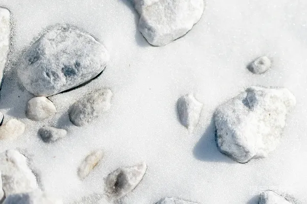 高清摄影 岩石和雪的特写照
