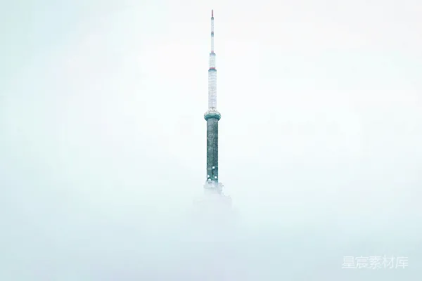 高清摄影 绿色和白色塔楼