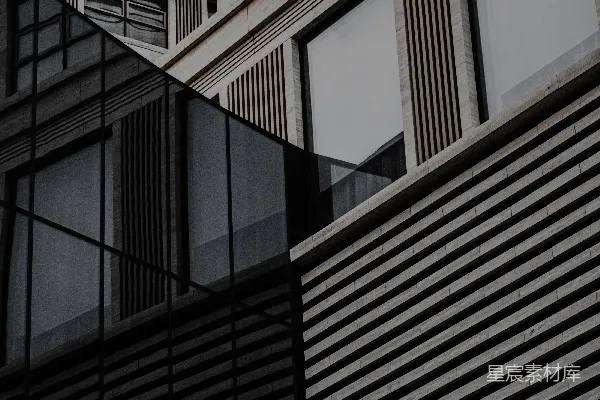 高清摄影 黑白相间的混凝土建筑