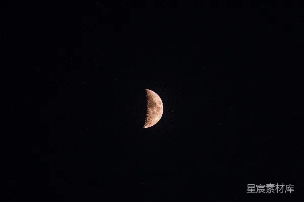 高清摄影 天空中的新月