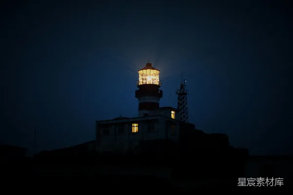 高清摄影 夜间灯塔