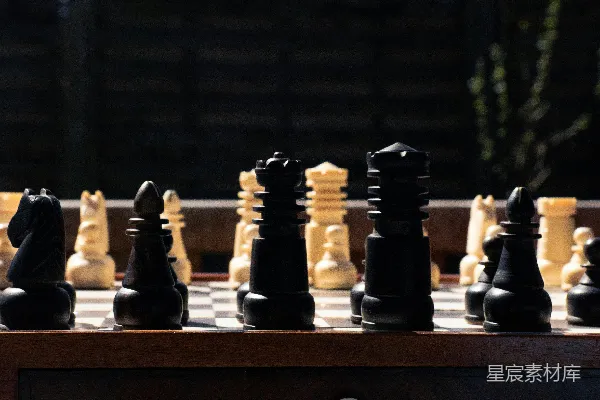 高清摄影 一副棋盘和棋子