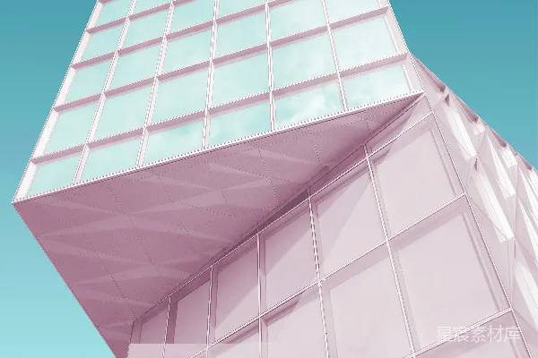 高清摄影 白色和粉红色的高层建筑