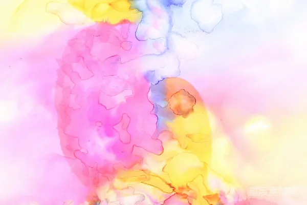 高清摄影 一幅抽象画，描绘了一个多色结构。