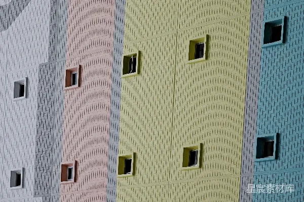 高清摄影 白色混凝土建筑，带有白色窗户