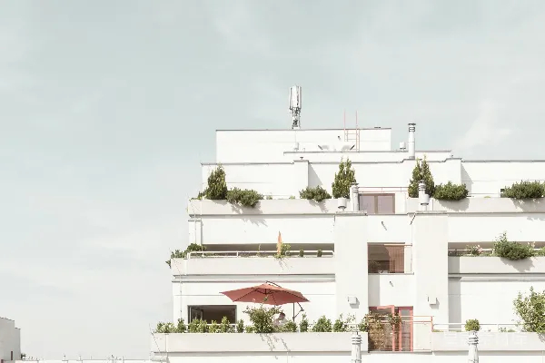 高清摄影 白色混凝土建筑