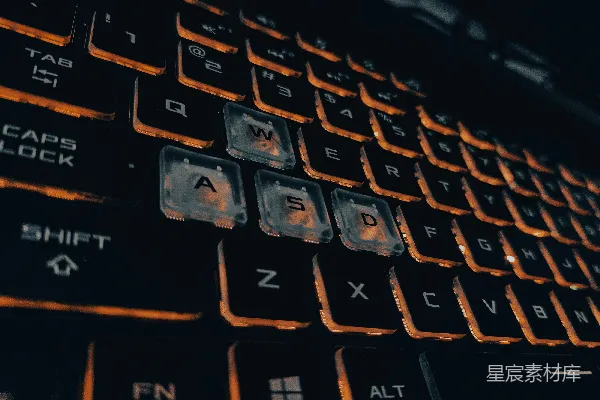 高清摄影 一张电脑键盘的特写图。