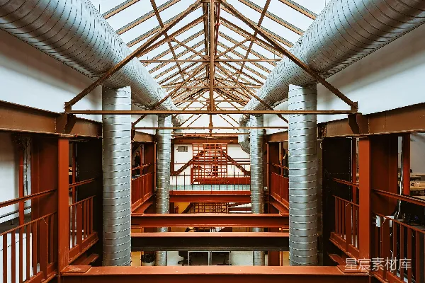 高清摄影 从楼梯顶端看到的建筑物景色