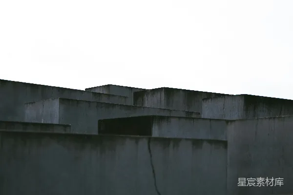 高清摄影 混凝土块构成纪念碑