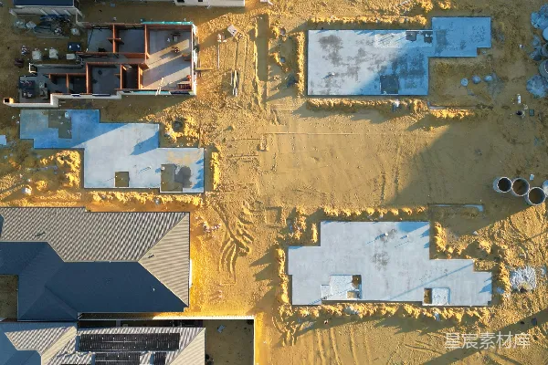 高清摄影 一幅房屋建设中的鸟瞰图