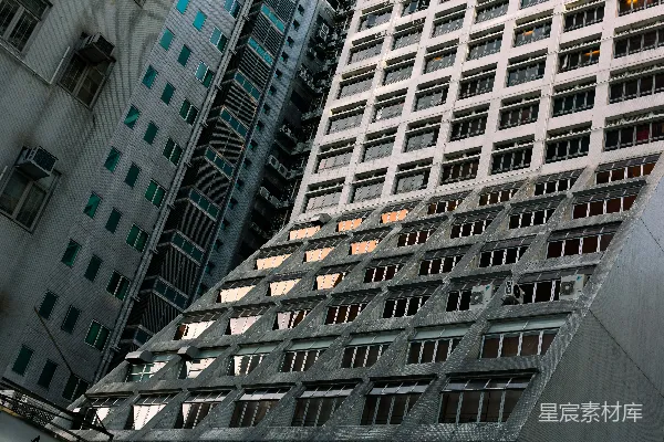 高清摄影 白黑相间的混凝土建筑