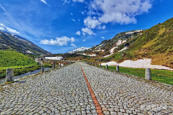 高清摄影 灰色水泥路