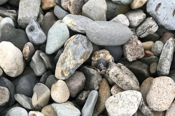 高清摄影 灰色和黑色的石块在地上