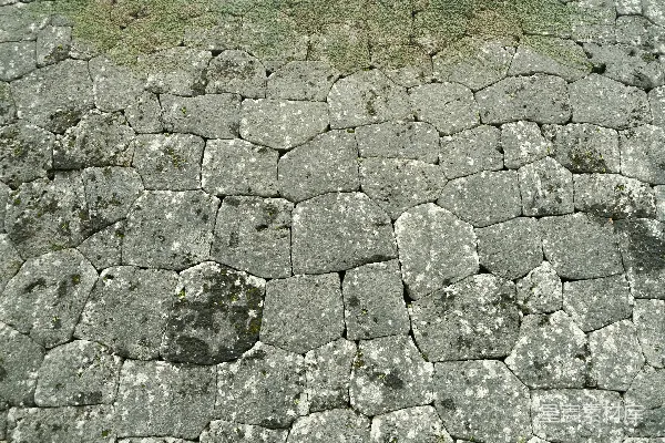 高清摄影 一条石子路中间有一块草地
