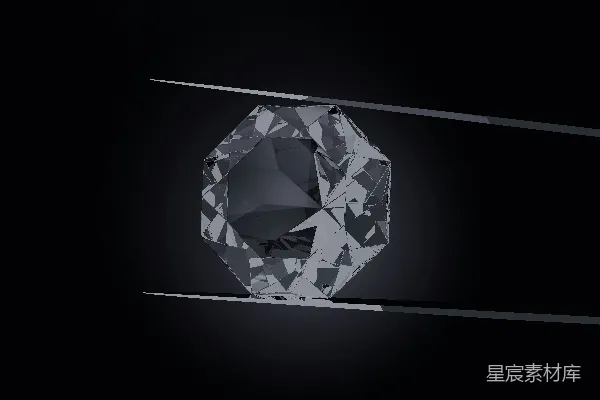 高清摄影 一张黑白照片中有一颗钻石。