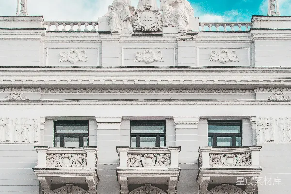 高清摄影 白色混凝土建筑