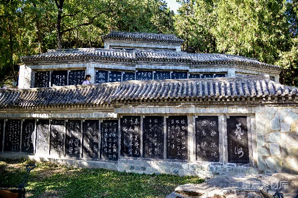 高清摄影 华丽的建筑物，屋顶覆盖着瓦片，墙壁上雕刻着精美的图案。