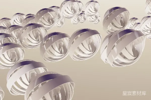 高清摄影 在中性背景上旋转图案的抽象球体