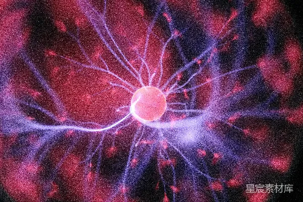 高清摄影 紫色和粉色的等离子体球
