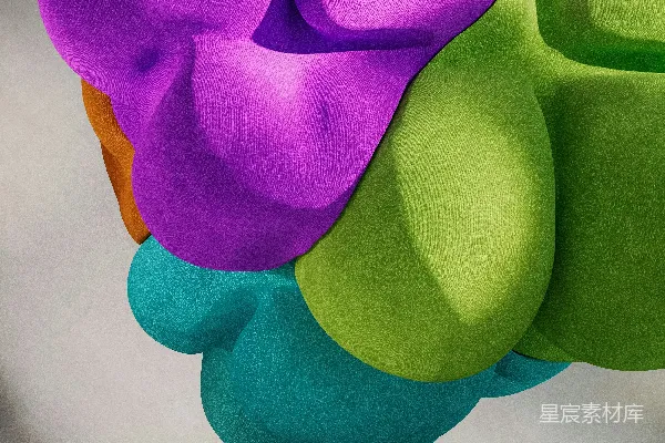 高清摄影 天花板上挂着一串不同颜色的球。