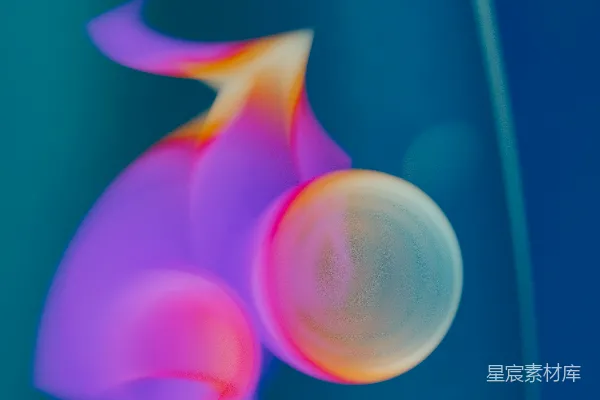 高清摄影 一张模糊的蓝粉相间的物体照片