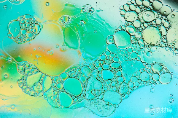 高清摄影 蓝色表面的水珠
