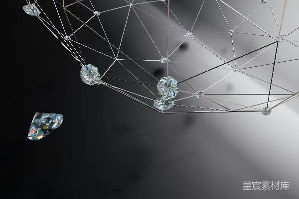 高清摄影 一串挂在天花板上的钻石