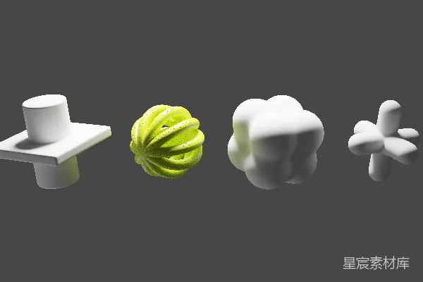 高清摄影 一组不同形状和大小的物体