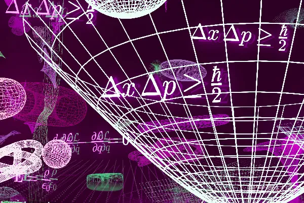 高清摄影 物理学方程和几何形状的抽象表示。