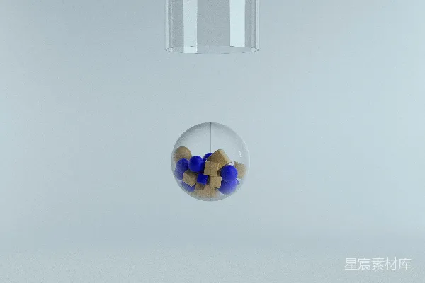 高清摄影 一个带洞的蓝色球