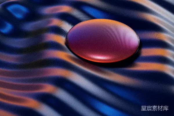 高清摄影 一个红色的物体漂浮在水波之上。