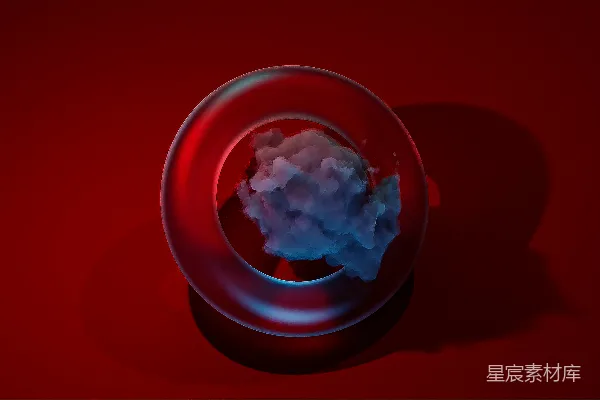 高清摄影 一个红黑相间的物体在红色背景上。