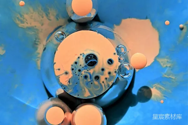 高清摄影 一个蓝色和橙色的物体的特写镜头