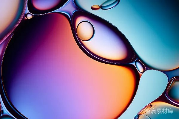 高清摄影 一幅色彩斑斓的液体的特写图。