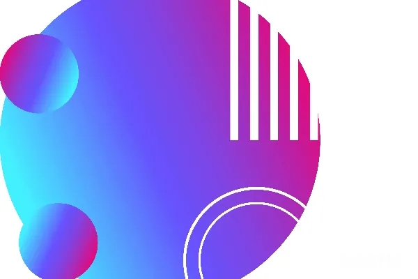 高清摄影 抽象的渐变圆圈与白色几何图案