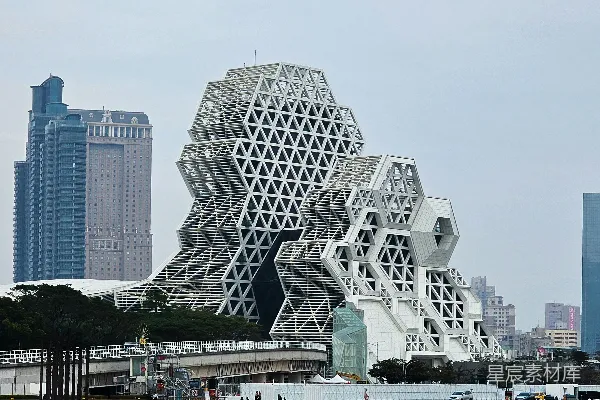 高清摄影 一座设计非常独特的大型建筑