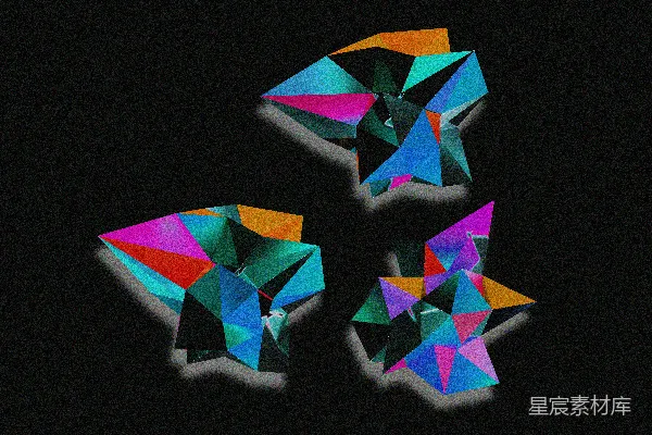 高清摄影 一个黑色背景上的彩色钻石标志