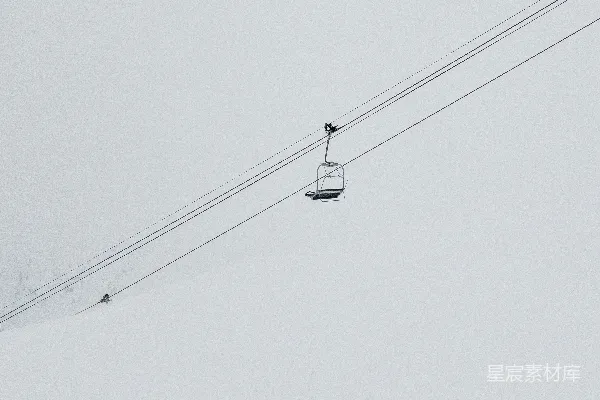 高清摄影 黑色滑雪椅