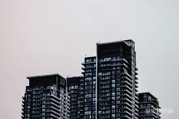 高清摄影 灰色窗帘玻璃墙建筑