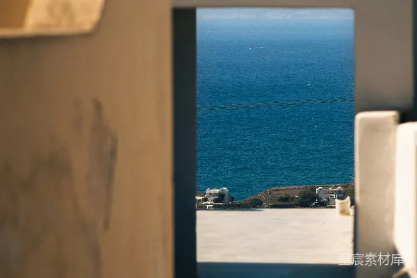 高清摄影 建筑元素框构的海景。