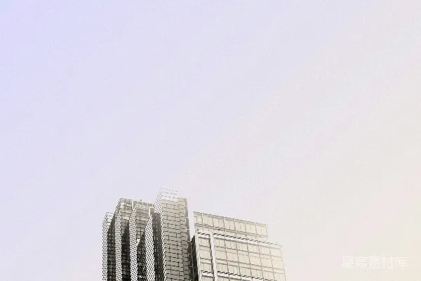 高清摄影 灰度照片中的高楼建筑