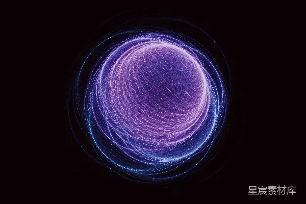 高清摄影 一个蓝色的圆圈在黑色背景上