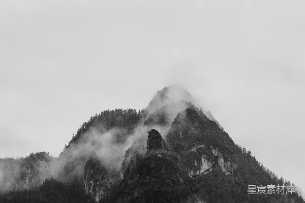 高清摄影 山的黑白摄影