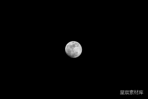高清摄影 满月在黑暗的夜空中