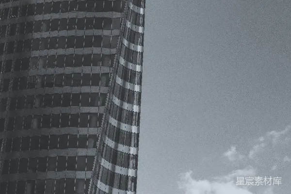 高清摄影 黑白照片中的高层建筑